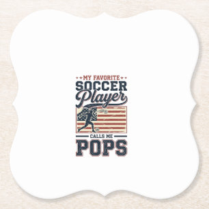 Lustiges Fußball-Pops Vintage-Stickerei-Shirt-Desi Untersetzer