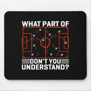 Lustiges Fußball-Strategie-Board-Meme-Design  Mousepad