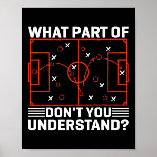Lustiges Fußball-Strategie-Board-Meme-Design Premi Poster