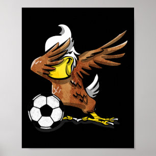 Lustiges Fußball T-Shirt Dabbing Adler Shirt Sport Poster