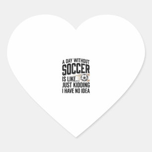 Lustiges Fußball-Tages-Zitat Vintage-Shirt-Design_ Herz-Aufkleber