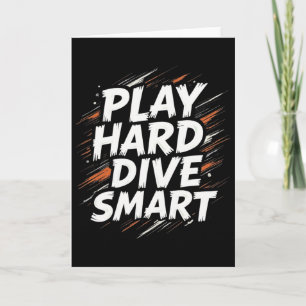 Lustiges Fußball-Zitat-Geschenk Hart spielen Karte
