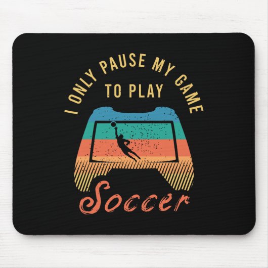 Lustiges Fußball-Zitat-Outfit für einen coolen Fuß Mousepad (Vorne)