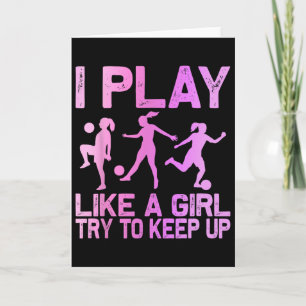 Lustiges Fußballdesign für Mädchen Frauen Fußballf Karte