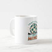 Lustiges Fußballdesign Kaffeetasse (Vorderseite Links)