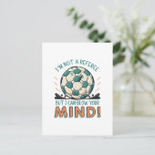 Lustiges Fußballdesign Postkarte (Stehend Vorderseite)