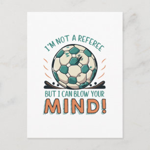 Lustiges Fußballdesign Postkarte