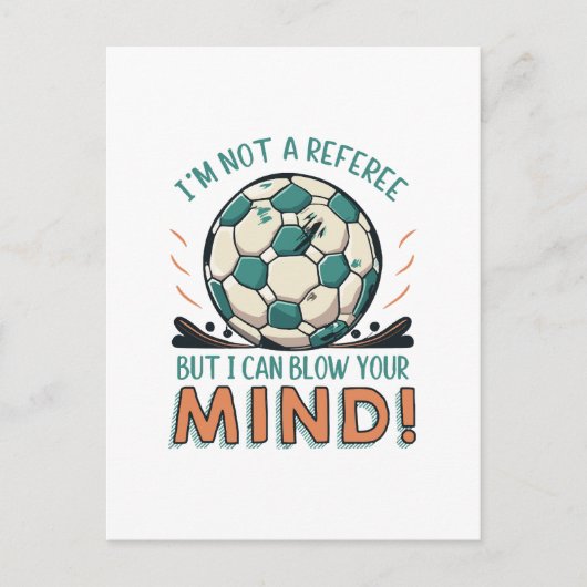 Lustiges Fußballdesign Postkarte (Vorderseite)