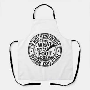 Lustiges Fußballfuß-Warnung Vintage-Shirt-Design_1 Schürze