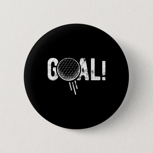Lustiges Fußballtor Golf Vier Witz Button (Vorderseite)