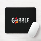 Lustiges Gackern Truthahn Gesicht Frohes Erntedank Mousepad (Mit Mouse)