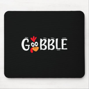 Lustiges Gackern Truthahn Gesicht Frohes Erntedank Mousepad