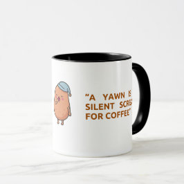 Lustiges Gähnen entworfen trendy Tasse