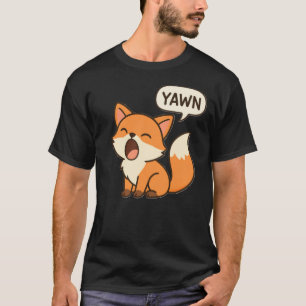 Lustiges Gähnendes Fuchs T-Shirt – Süßer schlafend