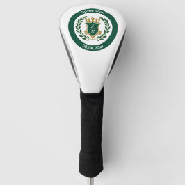 Lustiges "Game Over" Hochzeits-Monogramm-Wappen Kl Golf Headcover