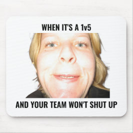 Lustiges Gamer 1v5 Meme Lautes Team Mauspad