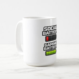 Lustiges Gamer-Akkustand-Gaming-Design Kaffeetasse