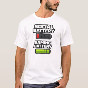Lustiges Gamer-Akkustand-Gaming-Design T-Shirt