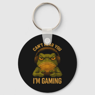 Lustiges Gamer-Frosch-Kunst-Grafik-T-Shirt Männer Schlüsselanhänger