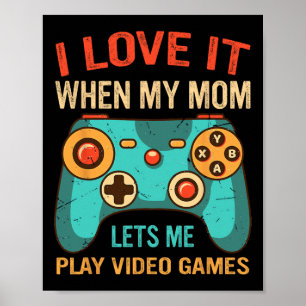 Lustiges Gamer-Geschenk für Jungen Konsole Videosp Poster
