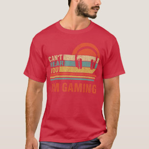 Lustiges Gamer-Geschenk Kopfhörer Kann dich nicht T-Shirt
