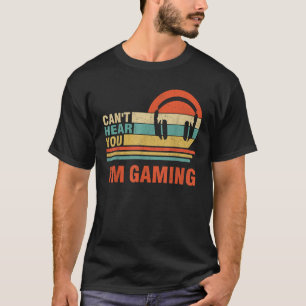 Lustiges Gamer-Geschenk Kopfhörer Kann dich nicht  T-Shirt