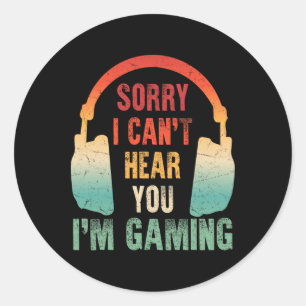 Lustiges Gamer Grafik-Shirt für Teenager Jungen Mä Runder Aufkleber