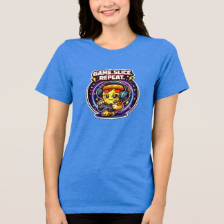 Lustiges Gamer-Pizza-Shirt – Game Slice Repeat Tee