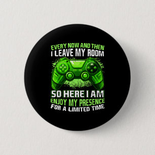 Lustiges Gamer-Shirt für Jungen Männer Teenager-Ge Button