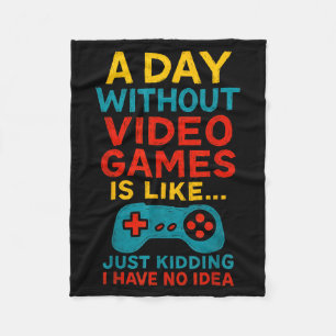 Lustiges Gamer-Spruch Grafik-T-Shirt Männer Jungen Fleecedecke