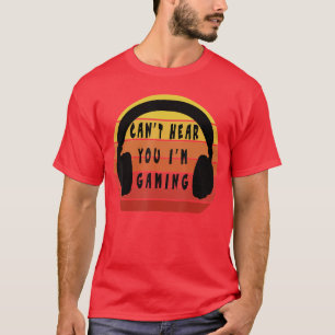 Lustiges Gamer-Vintage-Headset-Geschenk Kann dich T-Shirt