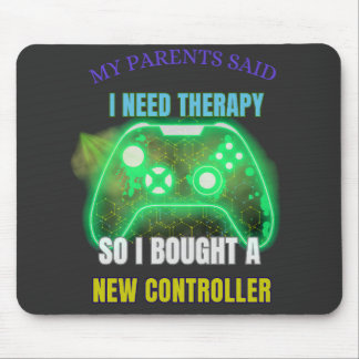 Lustiges Gamer-Zitat Controller Grafik-Mauspad Mousepad