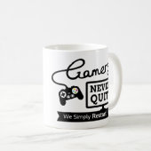 Lustiges Gamers-nie beendigtes Zitat für eifrige Kaffeetasse (VorderseiteRechts)