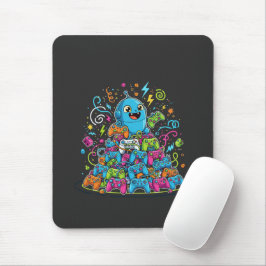 Lustiges Gaming hört nie auf Mousepad