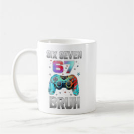Lustiges Gaming Six Seven 67 Bruh Geburtstagsgesch Kaffeetasse