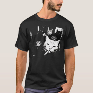 Lustiges Gangster-Katzen-Meme T-Shirt