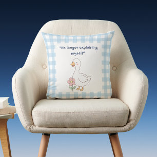Lustiges Gänse-Gingham-Wurfkissen Kissen