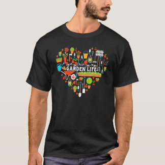 Lustiges Gartenleben Herz Gartenliebhaber Gärtner  T-Shirt