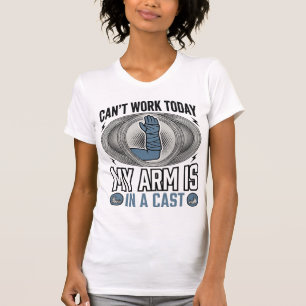 Lustiges gebrochenes Arm-Gips Vintage T-Shirt Desi