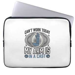Lustiges gebrochenes Arm-Gips Vintage T-Shirt Desi Laptopschutzhülle