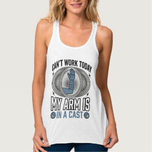 Lustiges gebrochenes Arm-Gips Vintage-T-Shirt-Desi Tank Top