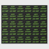Lustiges Geburtstags-Alter-Knacker-Geschenkpapier Geschenkpapier (Flach)