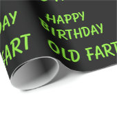 Lustiges Geburtstags-Alter-Knacker-Geschenkpapier Geschenkpapier (Rolleneckpunkt)