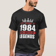 Lustiges Geburtstags-T-Shirt Leben fängt bei 1984