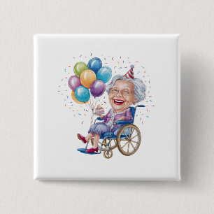 Lustiges Geburtstagsgeschenk für Oma für ältere Ta Button