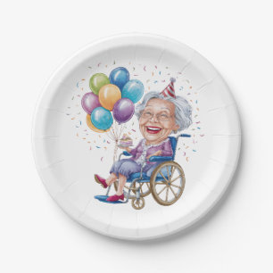 Lustiges Geburtstagsgeschenk für Oma für ältere Ta Pappteller