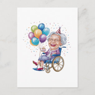 Lustiges Geburtstagsgeschenk für Oma für ältere Ta Postkarte