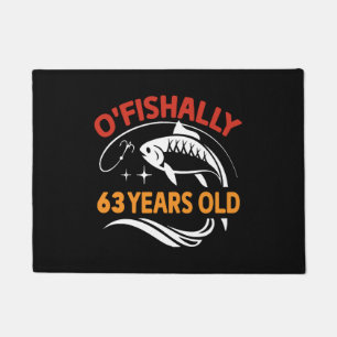 Lustiges Geburtstagsgeschenk für Papa Angler 63 Ja Fußmatte