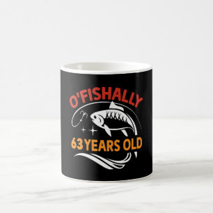 Lustiges Geburtstagsgeschenk für Papa Angler 63 Ja Kaffeetasse