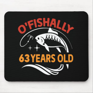 Lustiges Geburtstagsgeschenk für Papa Angler 63 Ja Mousepad